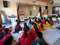 Dharmapracharaka Dr. Chaitanya Gulvady, Sanchalaka-s, and Sadhaka-s interact with with local Saraswats, College faculty, and students of Vivekanand Group of Colleges, Mathura Pass, Aligarh (19 March 2025)